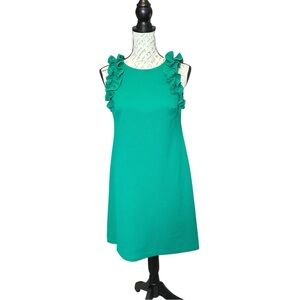 Vince Camuto Green Ruffle Mini Dress Size 6 NWT